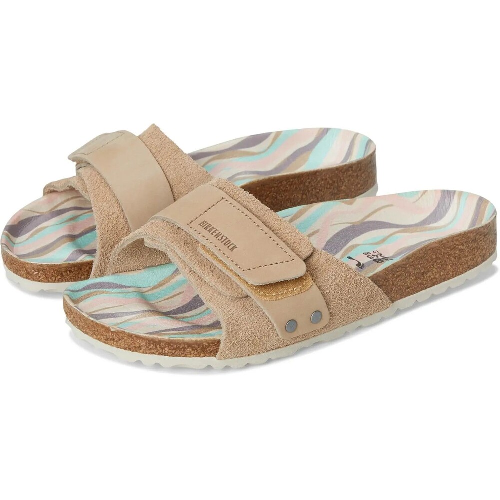 Birkenstock Oita Women's Suede Sandals Sandcastle NIB EU 38 NARROW